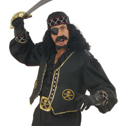 Pirátska vesta s lebkami